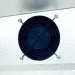Image of the fan of a bromic BB0200GDS-NR-1 under bench display bar fridge.