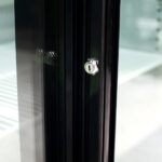 Image of the lock of a bromic BB0200GDS-NR-1 under bench display bar fridge.