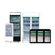 Image of a variety of commercial beverage fridges on a white background.