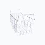 Image of a white basket with upright handles that fits a bromic CF0400FTFG-NR chest freezer.