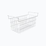 Image of a white basket with upright handles that fits a bromic CF0500FTSS-NR chest freezer.