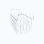 Image of a white basket with upright handles that fits a bromic CF0700FTFG-NR chest freezer.