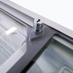 Image of the lock and key feature of the bromic CF0700FTFG-NR chest freezer.