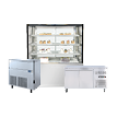 Image of a variety of commercial hospitality fridges on a white background.
