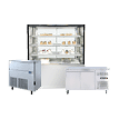 Image of a variety of commercial hospitality fridges on a white background.