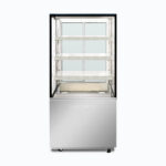 Image of a 660mm wide stainless steel hot food display, front view.