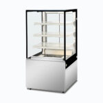 Image of a 660mm wide stainless steel hot food display, right angled view.