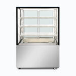 Image of a 900mm wide stainless steel hot food display, front view.