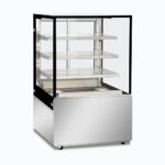 Image of a 900mm wide stainless steel hot food display, left angled view.