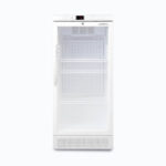 Image of a 220L display medical and vaccine fridge, front view.