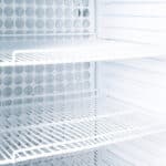 Image of the internal shelves of a bromic MED0220GD-NR medical fridge.
