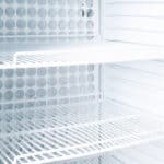 Image of the internal shelves of a bromic MED0374GD-NR medical fridge.