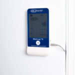 Image of the temperature logger of a bromic MED0374GD-NR medical fridge.
