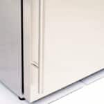 Image of the handle of a bromic UBF0140SD-NR under bench storage freezer.