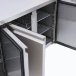 Image of the doors of a bromic UBF2230SD-NR under bench storage freezer.