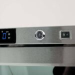 Image of the lock of a bromic UBC0140GD-NR under bench display fridge.