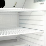 Image of the internal shelves of a bromic UBC0140GD-NR under bench display fridge.