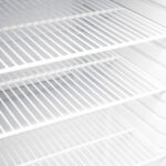 Image of the internal shelves of a bromic UBC0140SD-NR under bench storage fridge.