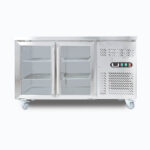 Bromic underbench fridge UBC1360GD-NR, front view of a compact and efficient fridge for under-counter use in commercial kitchens.