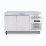 Bromic stainless steel underbench fridge UBC1360SD, front view, space-saving solution for refrigeration