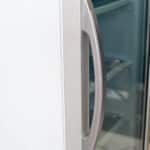 Image of the handle of a bromic UF0374LS-NR upright display freezer.