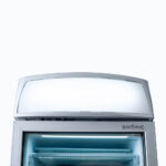Image of the lightbox of a bromic UF0374LS-NR upright display freezer.
