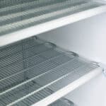 Image of the shelves of a bromic UF0374S-NR upright display freezer.
