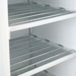 Image of the shelves of a bromic UF0374SDS-NR upright storage freezer.