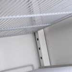 Image of the shelves of a bromic UF0650SDF-NR upright storage freezer.