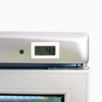 Image of the temperataure display of a bromic GM0220-NR upright display fridge.