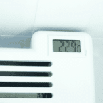 Image of the temperature display of a bromic GM0374L-NR upright display fridge.