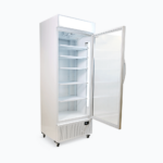 Image of the door of a bromic GM0690LW-NR upright display fridge.
