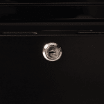 Image of the lock of a bromic GM1000LBCAS upright display fridge.