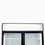 Image of the lightbox of a bromic GM1000LBECO upright display fridge.