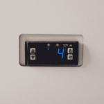 Image of the temperature controller of a bromic GM1000LWCAS upright display fridge.