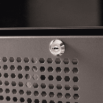 Image of the lock of a bromic GM1100B-NR upright display fridge.