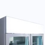 Image of the lightbox rail of a bromic GM1100LS-NR upright display fridge.