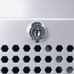 Image of the lock of a bromic GM1100LS-NR upright display fridge.