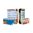 Collection of Bromic refrigeration units including multideck display fridges, upright freezers, and ice cream merchandisers—designed for diverse food and beverage storage in commercial and retail environments.