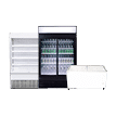 Range of Bromic retail refrigeration units including multideck, upright display, and chest freezers—designed for high-performance food and beverage merchandising in commercial environments.